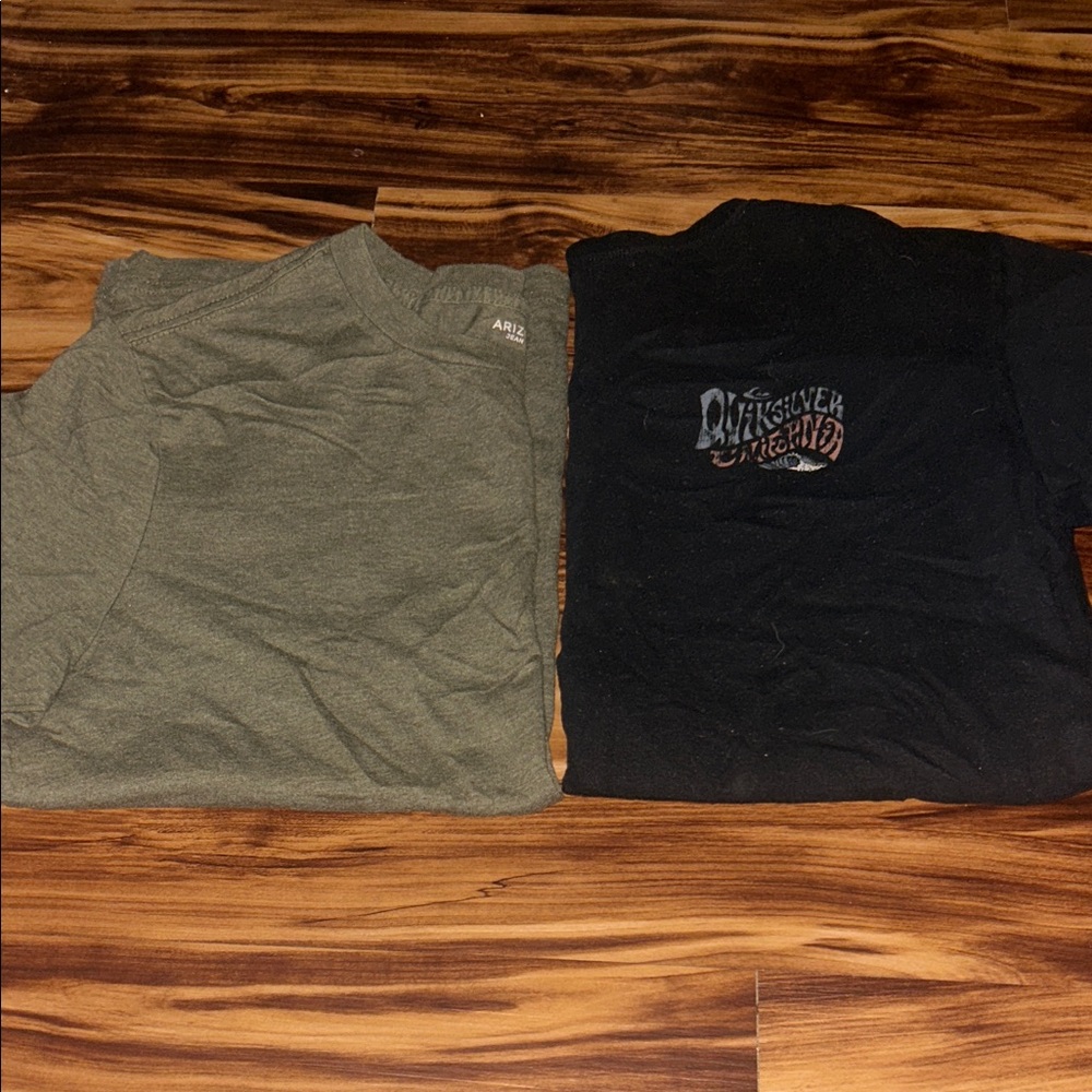 Green and Black Graphic T-Shirts